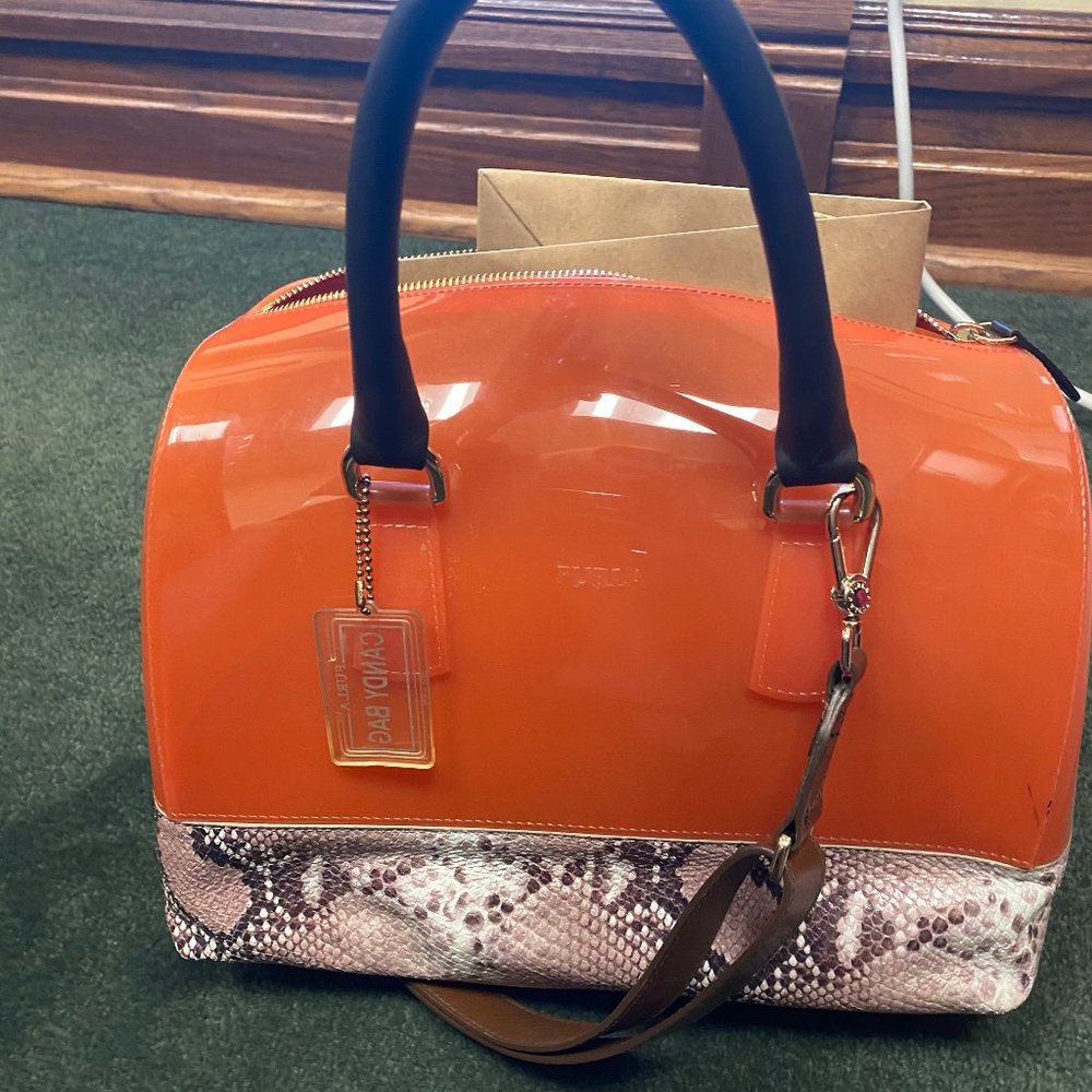 Furla Candy Bag - Orange and Snake